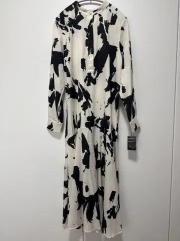 Aga 잉크 아트 프린트 롱 원피스