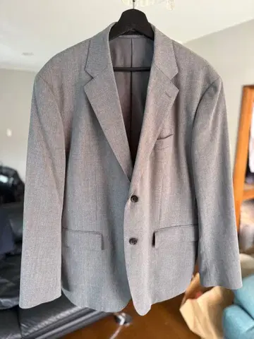 유니클로 그레이 비즈니스 정장 투버튼