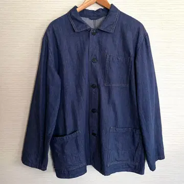 구제 데님 커버올 워크 자켓