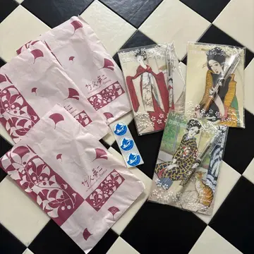 새상품 일본 전통 미인화 엽서 볼펜 세트 기념품 JAPAN