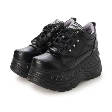 요스케 통굽 블랙 스니커즈 사이드 지퍼 부착