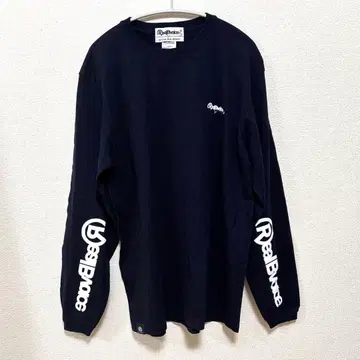 RealBvoice 롱T 긴팔 티셔츠 네이비 라지 L