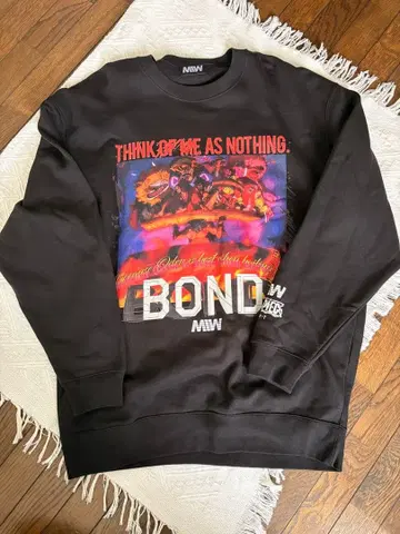 크루넥 맨투맨 Bond 블랙 MIW 완판템 미사용 새상품