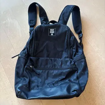 MARY QUANT 꽃무늬 백팩 블랙