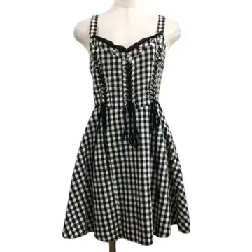 jouetie 쥬에티 깅엄 체크 화이트 블랙 마스카 츠바사 콜라보