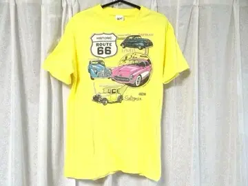 80년대 빈티지 USA제 ROUTE66 티셔츠 M 구형차 미국차