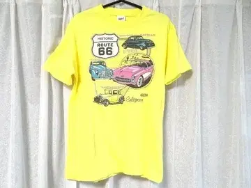 80년대 빈티지 USA제 ROUTE66 티셔츠 M 구형차 미국차