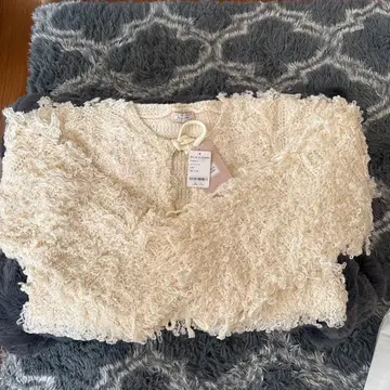 피치 존 샤기 퍼 볼레로 프리 사이즈 택 포함 미사용