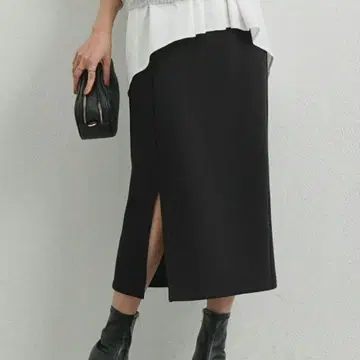 un dix cors 앤디 콜 블랙 타이트 스커트 롱 스커트