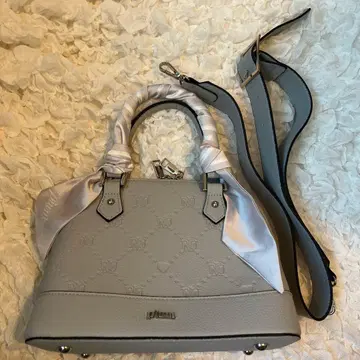 pium 스카프 세트 모노그램 백 블루 그레이