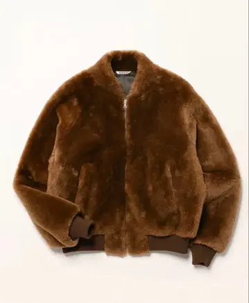AURALEE MERINO MOUTON FUR ZIP BLOUSON