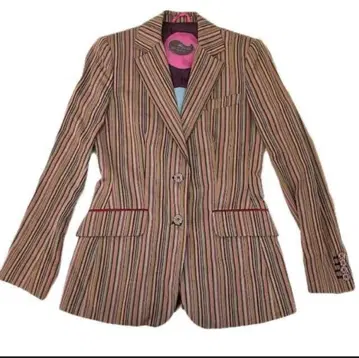 ETRO 멀티 컬러 테일러드 자켓 에트로 스트라이프 42 사이즈