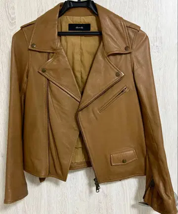 신년 특별 한정 가격 Allureville 램 가죽 라이더 자켓 브라운