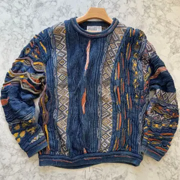 새상품급 쿠지 COOGI 니트 스웨터 멀티 컬러 호주산