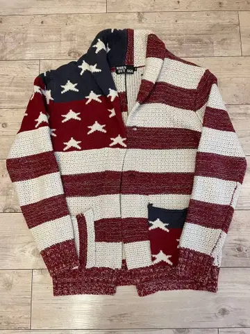 미국 국기 디자인 가디건 M