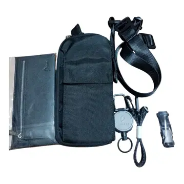 +poket CUSTOM 스마트폰 숄더백 블랙