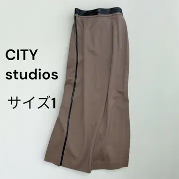 STUDIOUS CITY 스무스 타이트 스트레치 스커트 베이지 사이즈 1