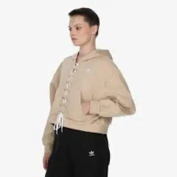 adidas 후드 부착 트레이닝복 L 베이지