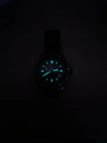 블랙 자동 와인딩 손목시계 나침반 포함