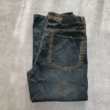 SEAN JOHN 블랙 데님 팬츠 W36 배기 와이드