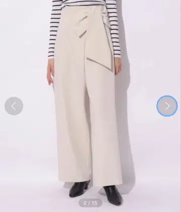 Mystrada 허리 리본 랩 팬츠