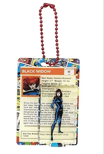 블랙 위도우 블리스터풍 아크릴 키체인