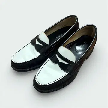 regal 리갈 fl61 블랙/화이트 가죽 로퍼