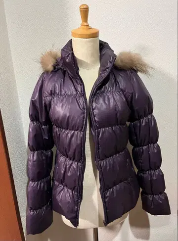 natural mist 퍼 포함 다운 자켓 퍼 탈부착 가능 보라색