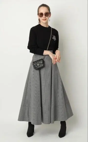 Arpege Story 체크 플레어 스커트