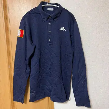 Kappa 네이비 긴팔 피케 셔츠 O 사이즈