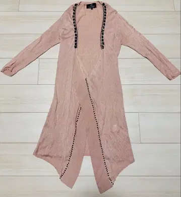 핑크 프론트 오픈 가디건