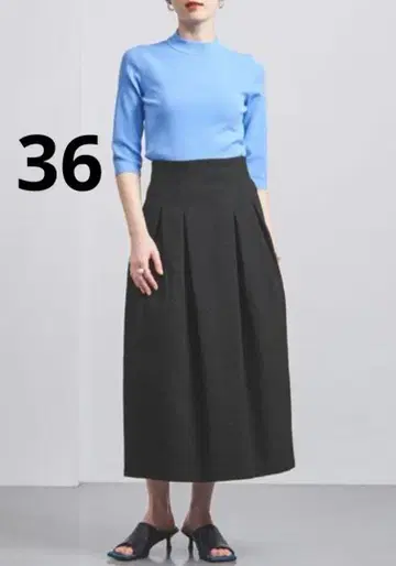 유나이티드 애로우즈 자카드 코쿤 스커트 36