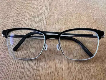 Lindberg STR9802 블랙 사각 프레임 안경