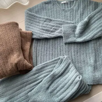 aimerfeel 리브 편직 룸웨어 2세트