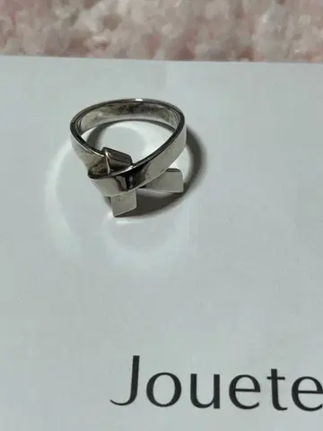 Jouete ete 실버925 리본 모티브 반지 13호