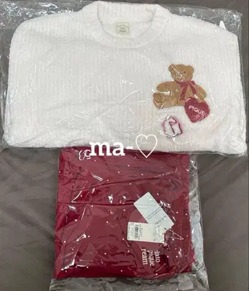 2 젤라또피케 베비모코 베어 사가라 풀오버 도트 무늬 롱 팬츠