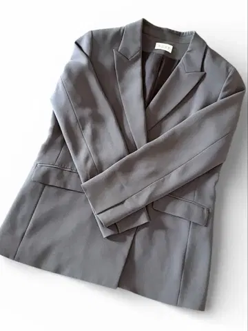 PLST 플라스테 트리아세테이트 블렌드 더블 자켓 그레이 L