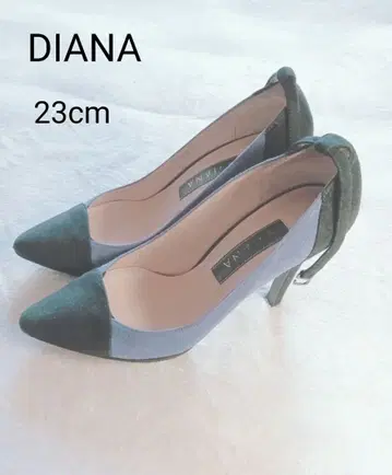 새상품급 DIANA 다이애나 스웨이드 느낌 바이컬러 스틸레토 펌프스