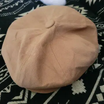베이지 코튼 헌팅 캡