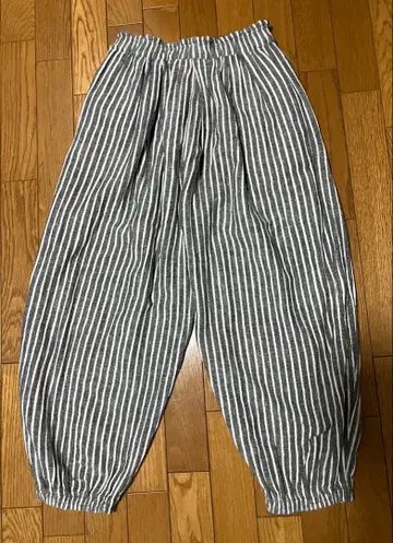 펠리시모 퐁와리 팬츠 그레이 스트라이프