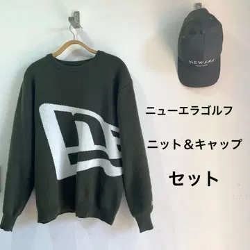 NEW ERA 뉴에라 골프 스웨터 & 캡 세트 빅 로고 XL