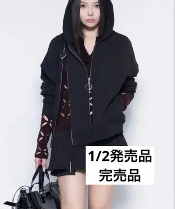 theredthread S w zip hoodie long