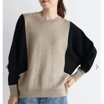 야마다야 MEDOC original 돌먼 슬리브 배색 니트