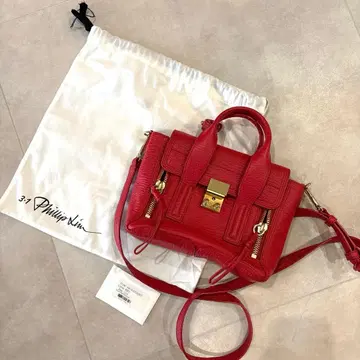 필립림 레드 숄더백