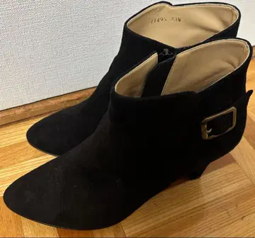 [넘버투웬티원] 블랙 스웨이드 앵클부츠 JP 23.5cm