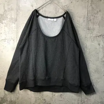 B1611 구제 의류 트레이닝복 맨투맨 래글런 차콜 90s Y2K