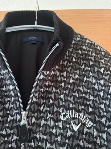 캘러웨이 기하학 패턴 집업 자켓