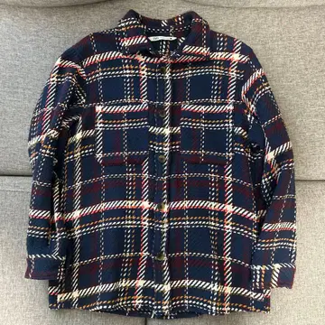 ZABA 체크 무늬 자켓 XL 네이비