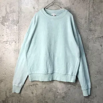 B1612 구제 의류 트레이닝복 맨투맨 톤 다운 민트 무지 90s Y2K