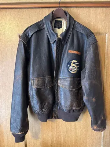 AVIREX TYPE A-2 가죽 자켓 XS